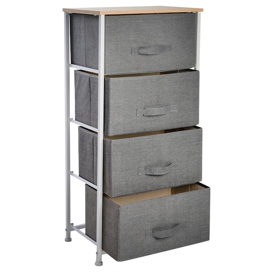Simplify Gray 4 Drawer Storage Chest